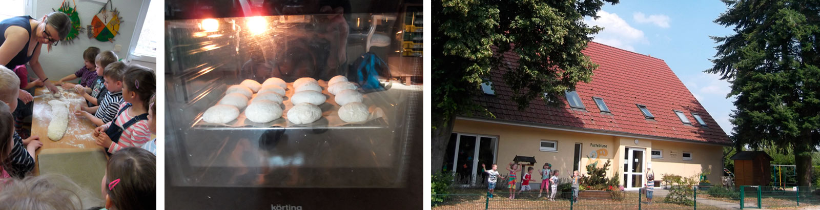 Hefeteig für Osterbrötchen in der Naturkindertagesstätte „Pusteblume“ in Groß Nemerow