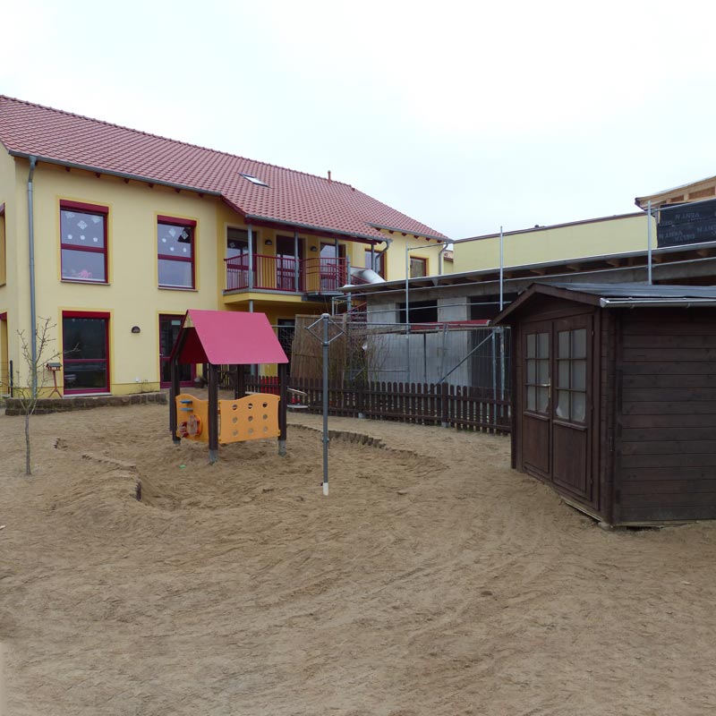 Der Kindergarten wird umgebaut und erweitert.
